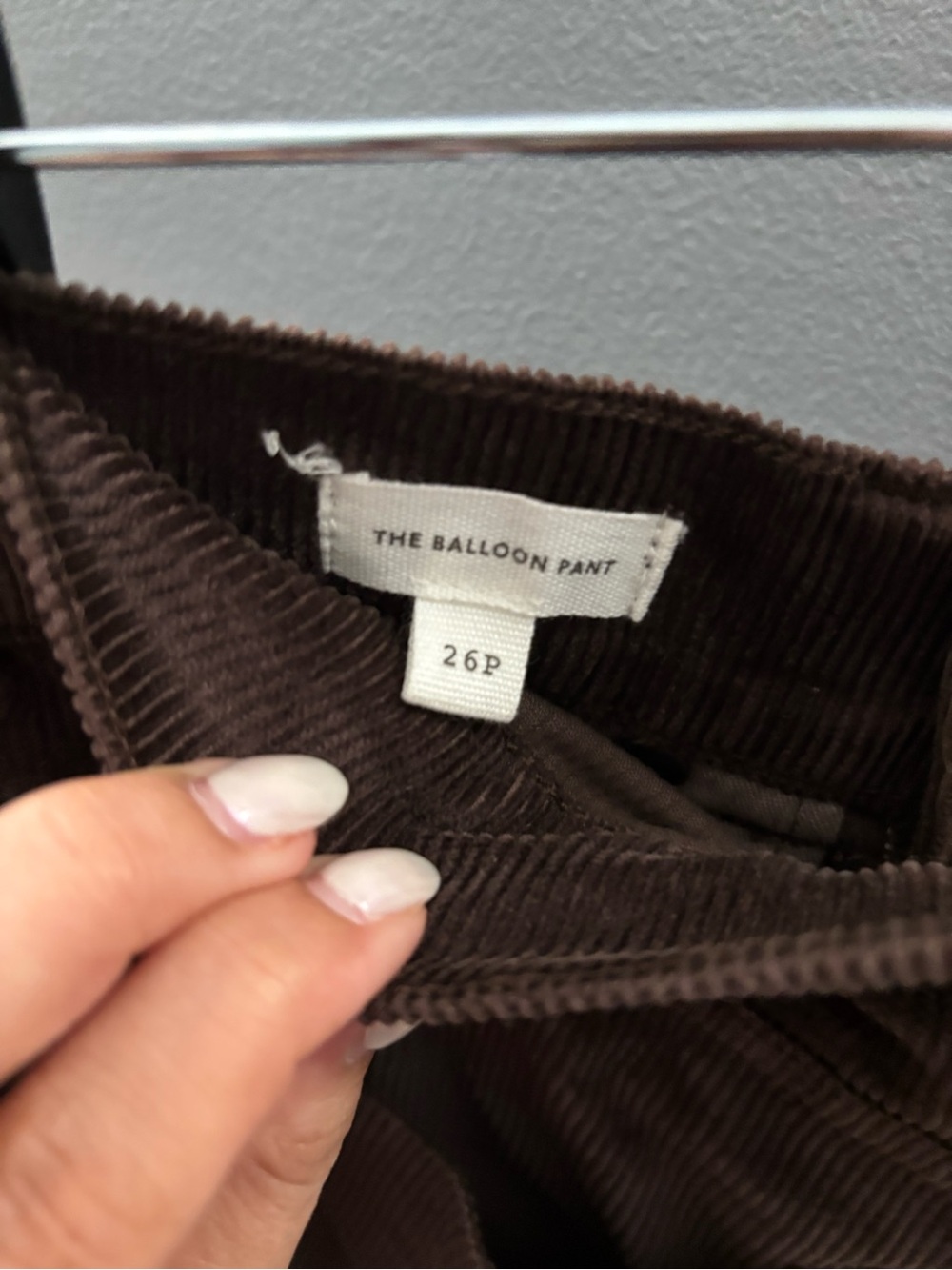 Madewell Corduroy Balloon Pant in Dark Carob Comfort Stretch - Picture 6 of 7